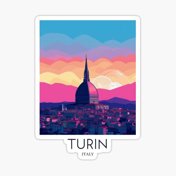 Item preview, A Pop Art Travel Print of Turin - Italy designed and sold by StudioRedKoala.