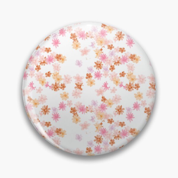 Item preview, White Ditsy Floral: Orange, Pink designed and sold by ara-designs.