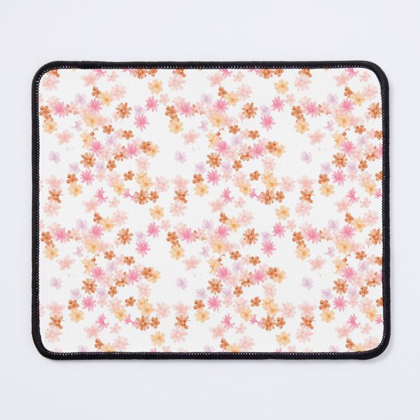Item preview, White Ditsy Floral: Orange, Pink designed and sold by ara-designs.