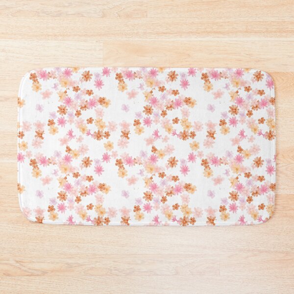 Item preview, White Ditsy Floral: Orange, Pink designed and sold by ara-designs.