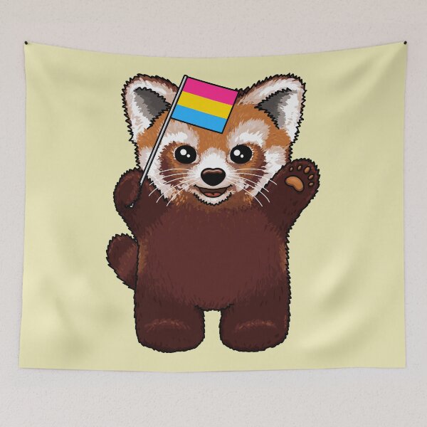 Item preview, Little Red Panda Pan Pride designed and sold by Art by Veya.