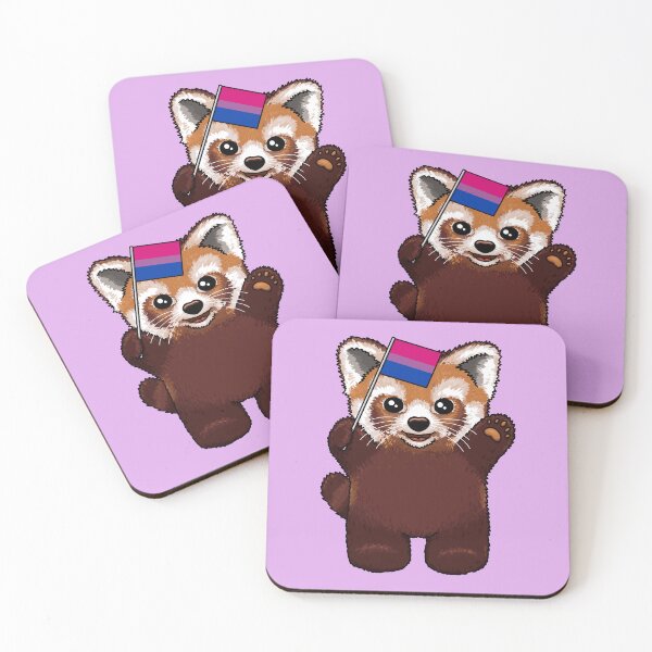Item preview, Little Red Panda Bi Pride designed and sold by Art by Veya.