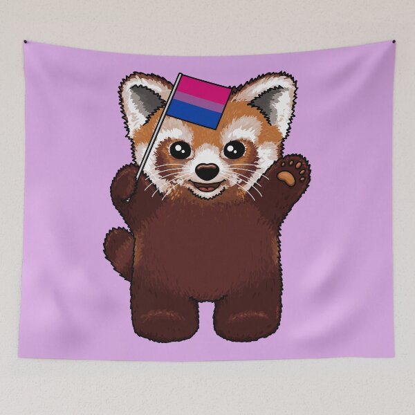 Item preview, Little Red Panda Bi Pride designed and sold by Art by Veya.