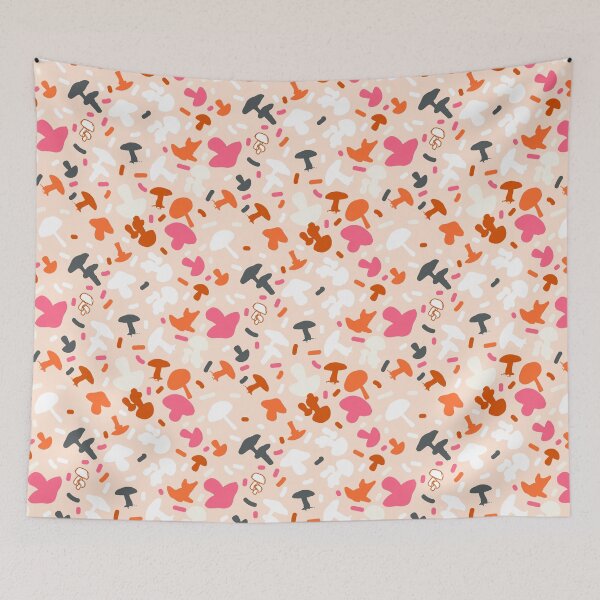 Item preview, Pink Mushroom Delight: Fuchsia, Orange, White designed and sold by ara-designs.