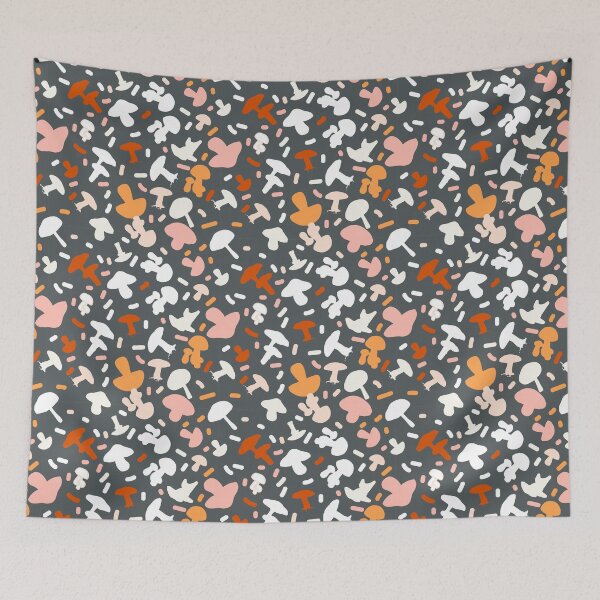Item preview, Dark Gray Mushroom Magic: Red, Orange, White designed and sold by ara-designs.