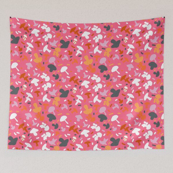 Item preview, Fuchsia Mushroom Fantasy: Black, Orange, White designed and sold by ara-designs.