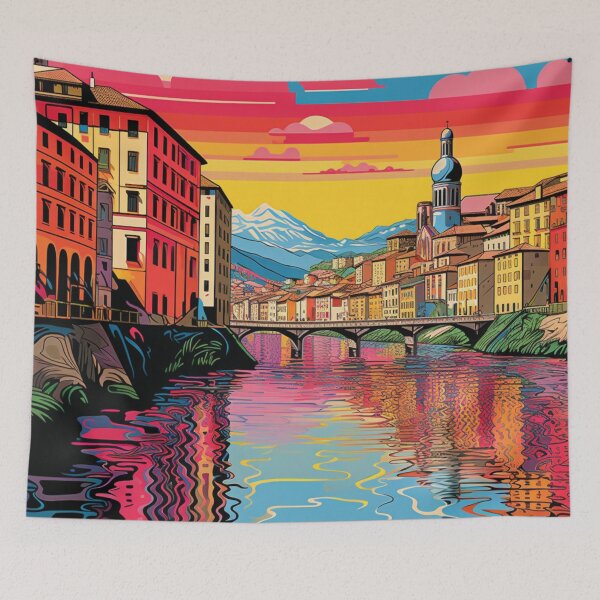 Item preview, A Pop Art Travel Print of Turin - Italy designed and sold by StudioRedKoala.