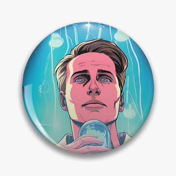 Item preview, Man and machine: Blue light in the glass designed and sold by ArrangedDesigns.