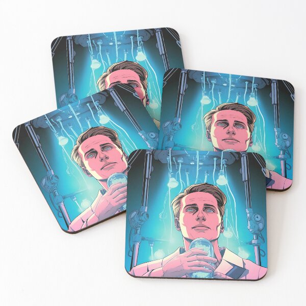 Item preview, Man and machine: Blue light in the glass designed and sold by ArrangedDesigns.