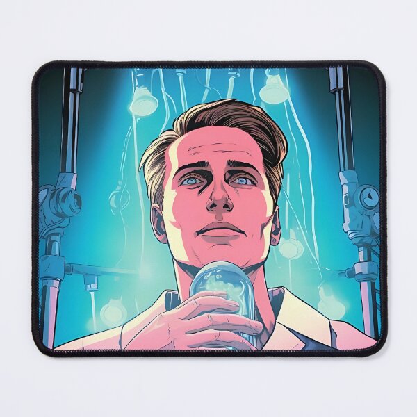 Item preview, Man and machine: Blue light in the glass designed and sold by ArrangedDesigns.