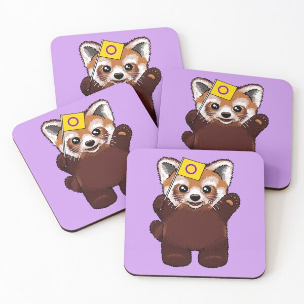 Item preview, Little Red Panda Intersex Pride designed and sold by Art by Veya.