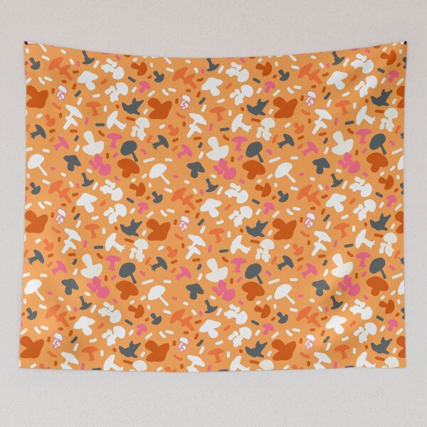 Item preview, Orange Mushroom Wonderland: Black, Red, White designed and sold by ara-designs.