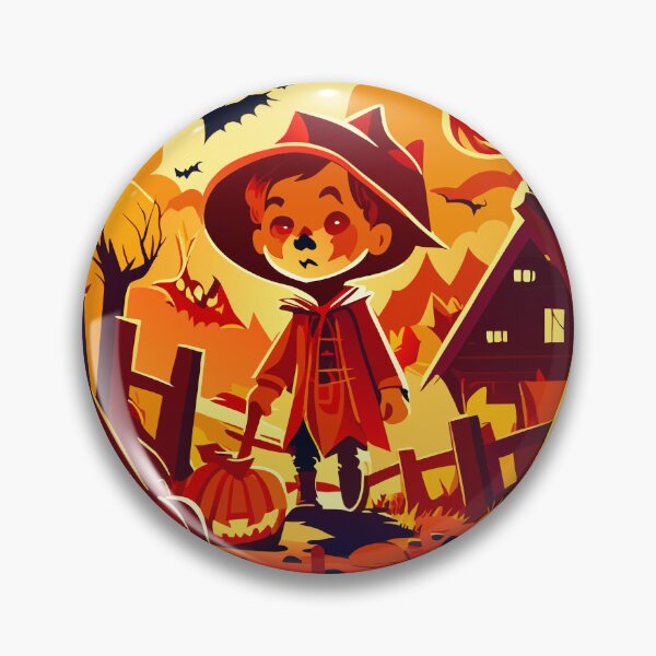 Artikelvorschau, Halloween-Stil, verängstigtes Kind, Anime-Kunst, Halloween-Wortspiel entworfen und verkauft von SemARTDesign.