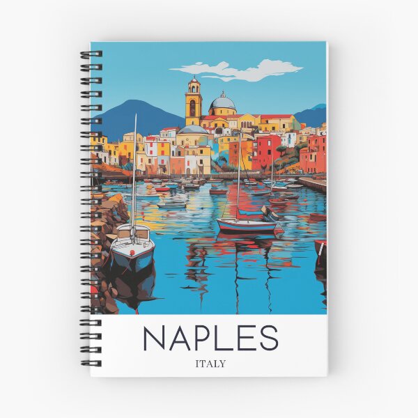 Aperçu de l'œuvre Une affiche de voyage Pop Art de Naples - Italie créée et vendue par StudioRedKoala.