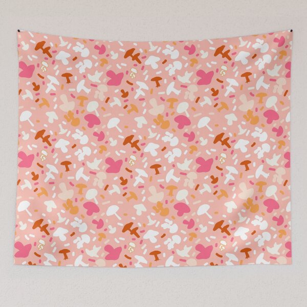 Item preview, Pink Mushroom Whimsy: Orange, Fuchsia, White designed and sold by ara-designs.
