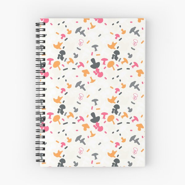 Item preview, White Mushroom Whimsy: Orange, Fuchsia, Gray designed and sold by ara-designs.