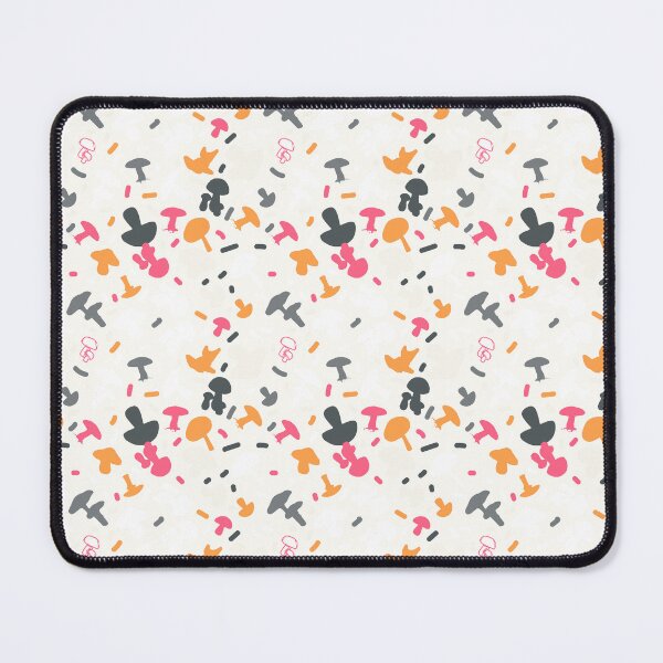 Item preview, White Mushroom Whimsy: Orange, Fuchsia, Gray designed and sold by ara-designs.