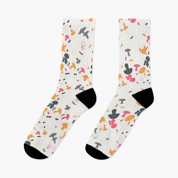 Item preview, White Mushroom Whimsy: Orange, Fuchsia, Gray designed and sold by ara-designs.