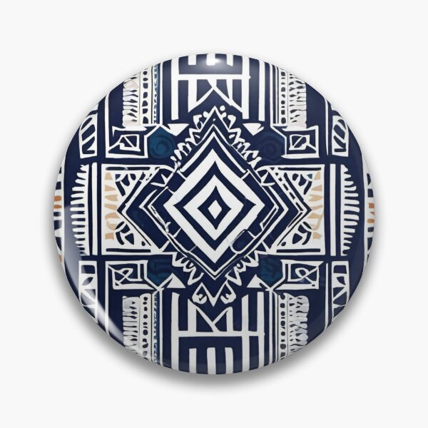 Item preview, Bulgarian Heritage 01: Timeless Stamping Prints in Navy and White designed and sold by OurBarcode.