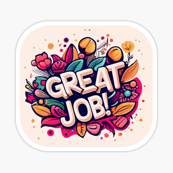 Set of Good Job and Great Job Stickers Vector Illustration. Stock Vector -  Illustration of word, vintage: 214979701