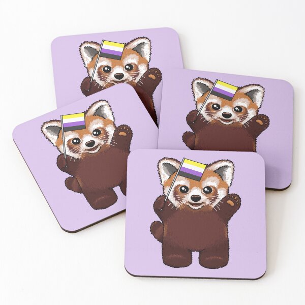 Aperçu de l'œuvre Fierté d'Enby du petit panda roux créée et vendue par Art by Veya.