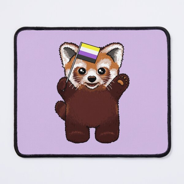 Item preview, Little Red Panda Enby Pride designed and sold by Art by Veya.