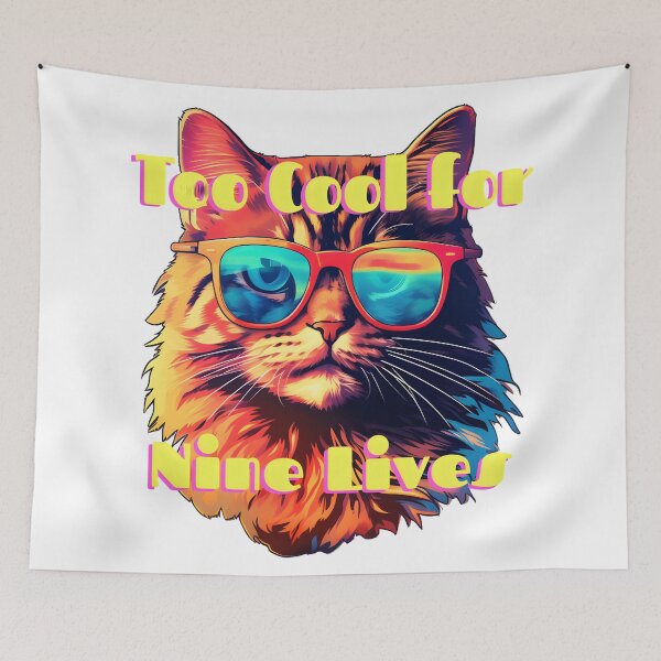 Item preview, Cat: Too Cool for Nine Lives designed and sold by Rivanes.