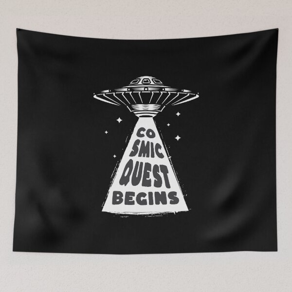 Item preview, "Cosmic Quest Begins" - Retro Space Adventure Tee designed and sold by WildWoodWaver.