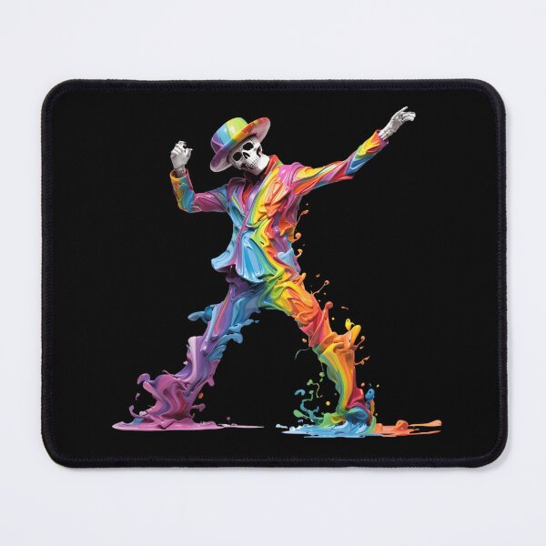 Item preview, Dancing skeleton rainbow ink designed and sold by GediaPrints.