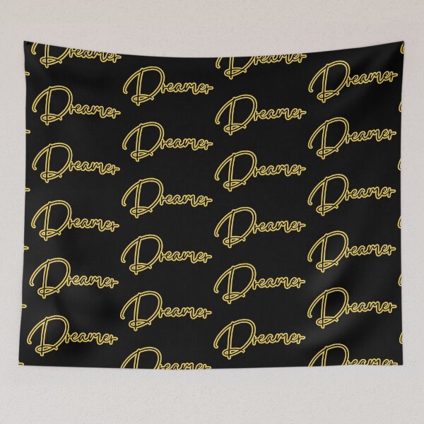 Item preview, Dreamer Black and Yellow Cursive Script designed and sold by Sunshine-Dreams.