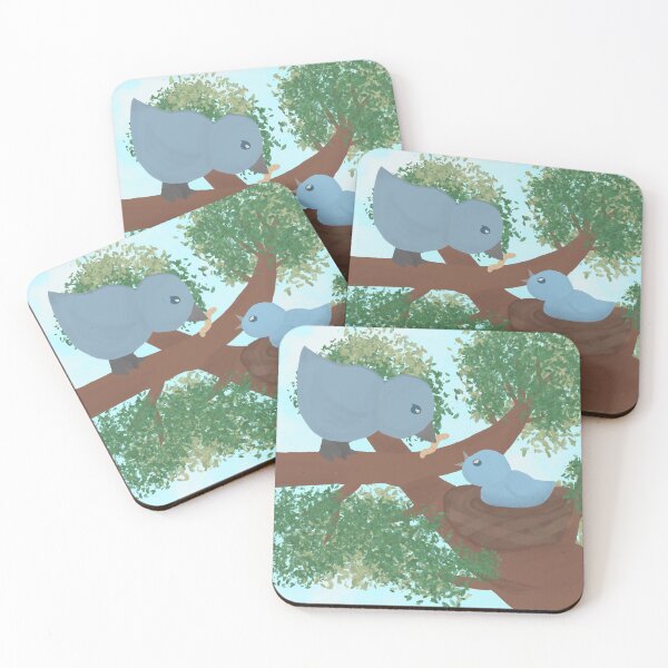 Item preview, Cute Mother Bird Feeding Baby Bird designed and sold by Piper-Celeste.