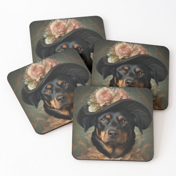 Item preview, Madame Rottweiler Victorian Portrait designed and sold by ZenEverAI.