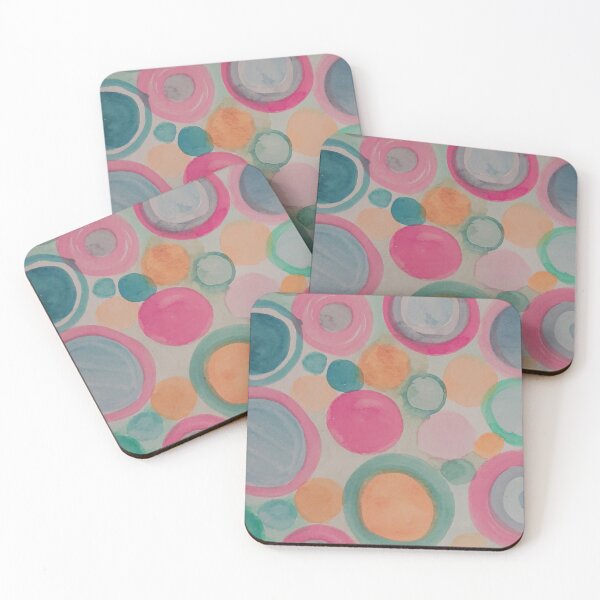 Item preview, Watercolour bubbles in peachy colours designed and sold by Emma  Amies.