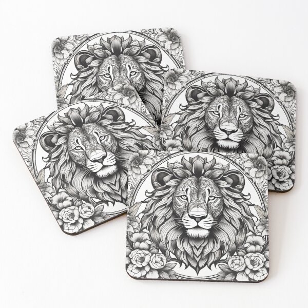Item preview, Lion with flowers  designed and sold by AlexJaneLively.