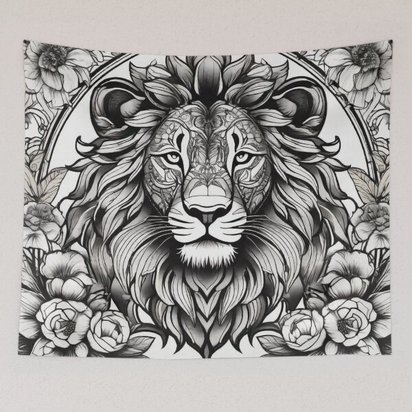 Item preview, Lion with flowers  designed and sold by AlexJaneLively.