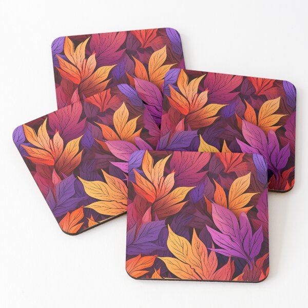 Item preview, Pretty Leaf Design in Orange, Purple, and Red designed and sold by LWLDesigns.