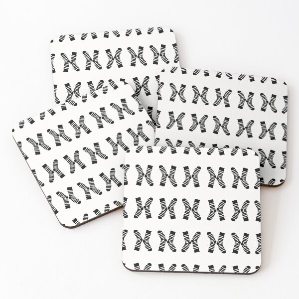 Item preview, Rock Your Socks Off Chromosome Pattern in Black and White designed and sold by apcreatively.
