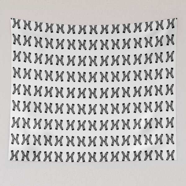 Item preview, Rock Your Socks Off Chromosome Pattern in Black and White designed and sold by apcreatively.