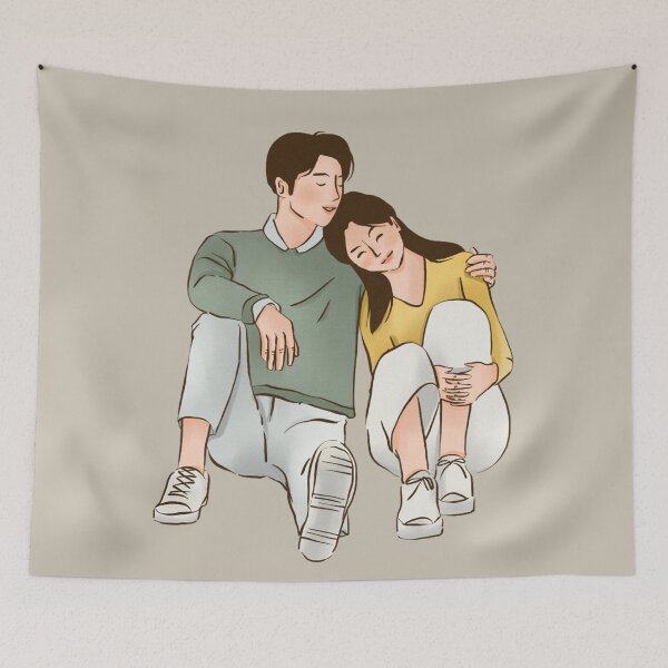 Item preview, K-Drama  head on shoulder couple designed and sold by Sunflower5576.