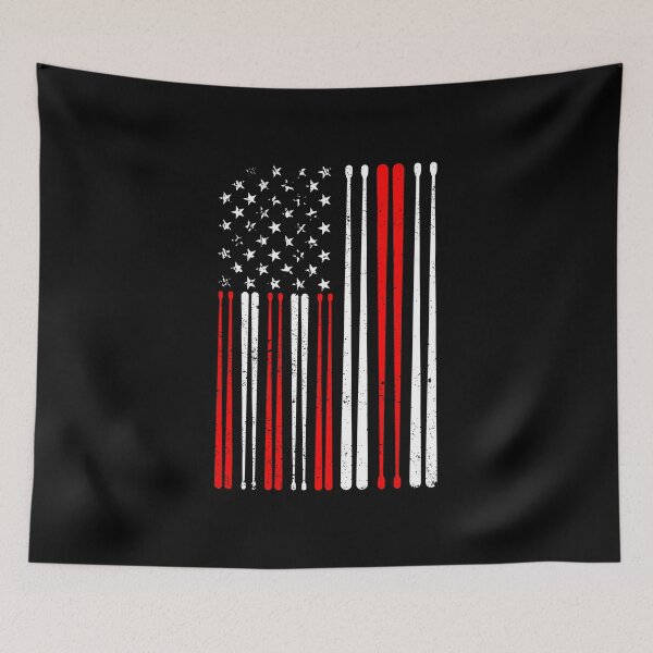Item preview, American Flag Drummer Apparel, Drum Player designed and sold by jingdomdesgine.