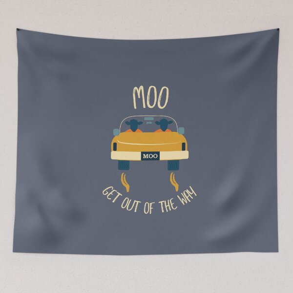 Item preview, Funny Cow Pun Moo Get Out of the Way designed and sold by whyitsme.