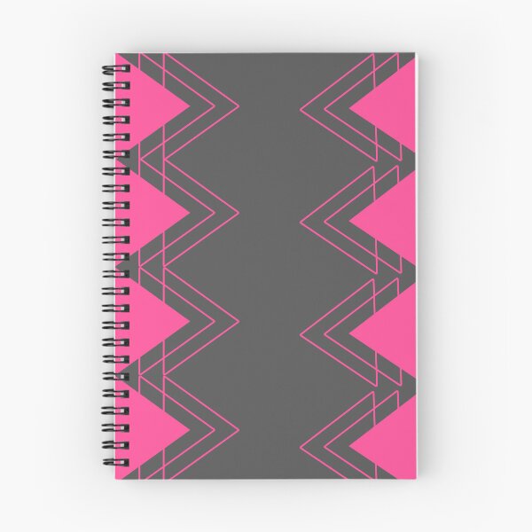 Item preview, Geometric pink dark grey triangel pattern designed and sold by Delicarte.