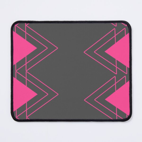 Item preview, Geometric pink dark grey triangel pattern designed and sold by Delicarte.