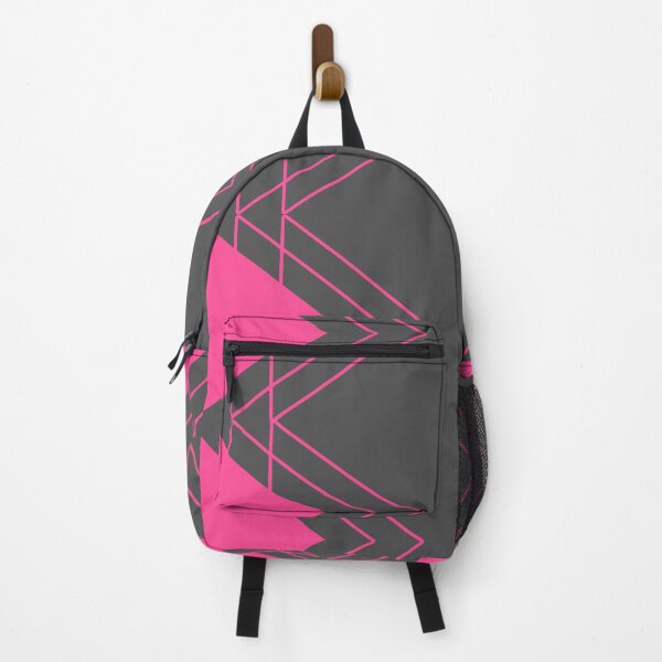 Item preview, Geometric pink dark grey triangel pattern designed and sold by Delicarte.
