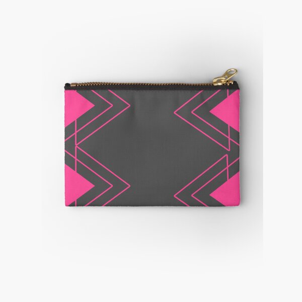 Item preview, Geometric pink dark grey triangel pattern designed and sold by Delicarte.