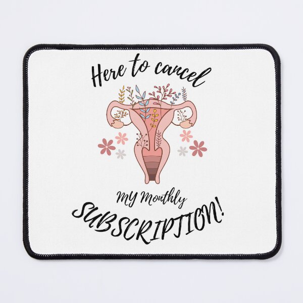 Item preview, Funny Hysterectomy Greeting Card | Here to cancel my monthly subscription designed and sold by BestTienda.