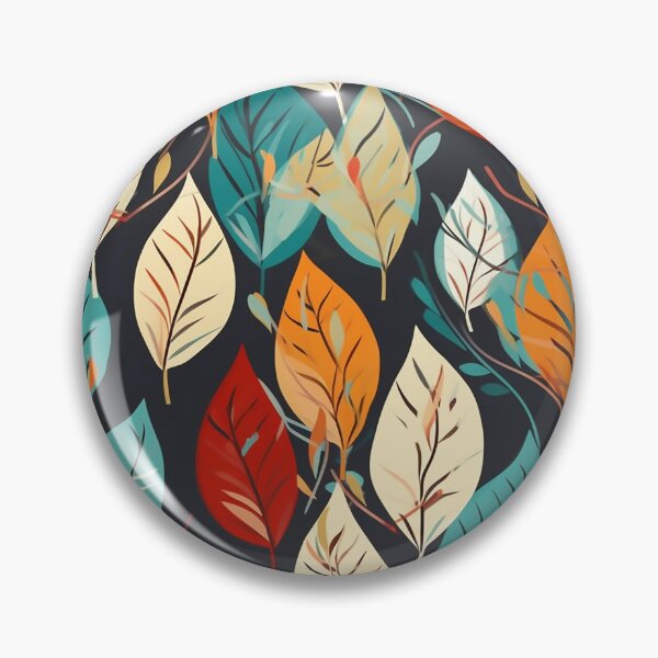 Item preview, Pretty Leaf Design in Teal, Green, Orange, and White designed and sold by LWLDesigns.
