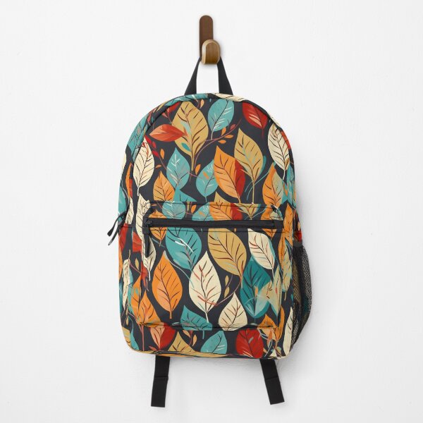 Item preview, Pretty Leaf Design in Teal, Green, Orange, and White designed and sold by LWLDesigns.