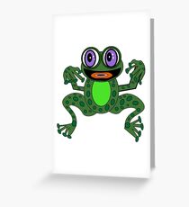 Tarjeta de felicitación Purps The Excitable Frog