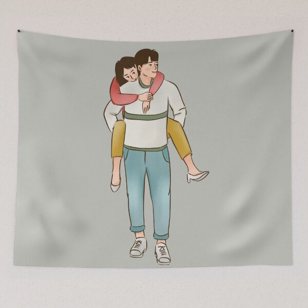 Item preview, K-Drama Piggyback Couple designed and sold by Sunflower5576.